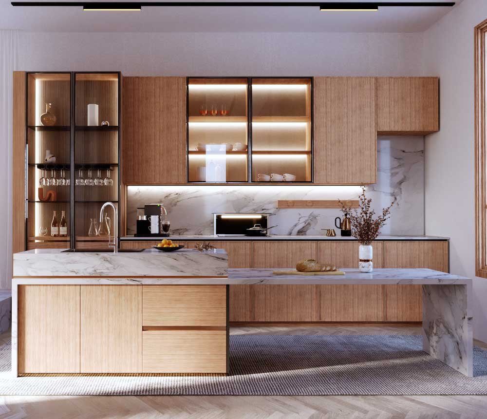 Kitchen cabinetry and counters