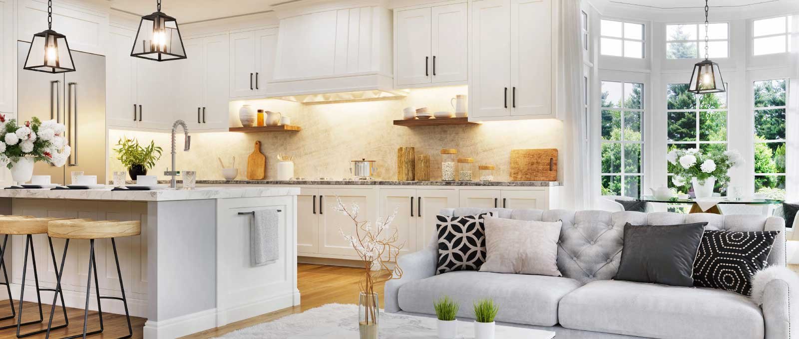 Open-concept living space